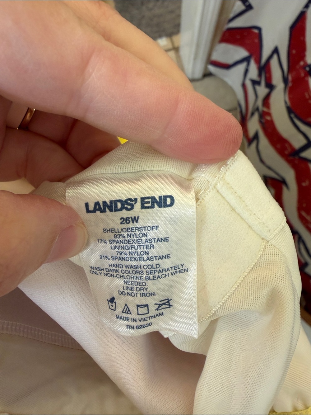 Lands' End yellow One-Piece Swimsuit